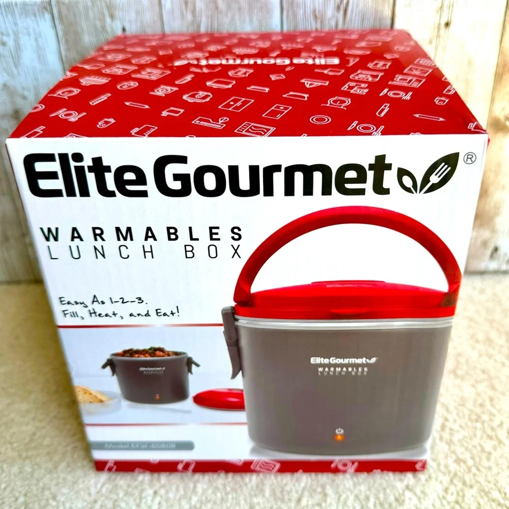 Elite Gourmet Warmables Lunch Box 32 z by Maxi-Matic Work/Travel Food Warmer NEW